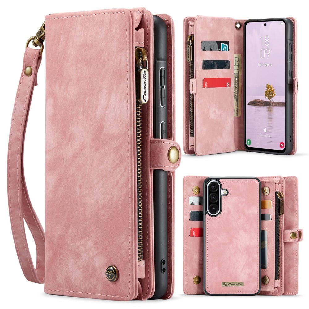 Multi-slot Plånboksfodral Samsung Galaxy A56 Rosa