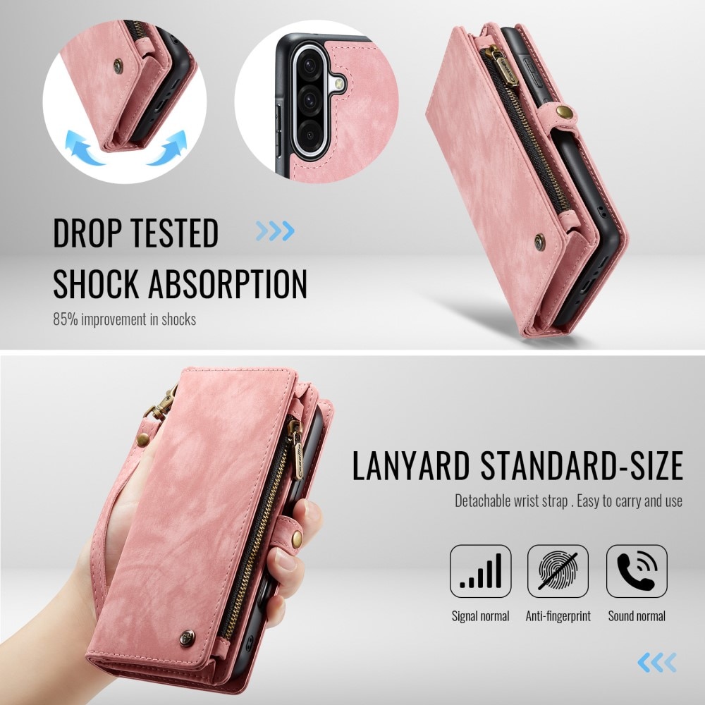 Multi-slot Plånboksfodral Samsung Galaxy A56 Rosa