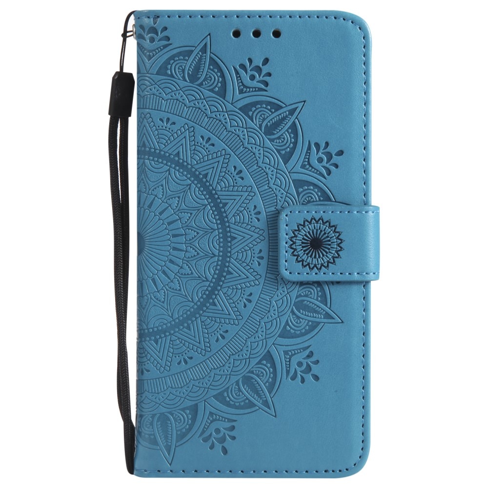 Läderfodral Mandala iPhone 16e Blå