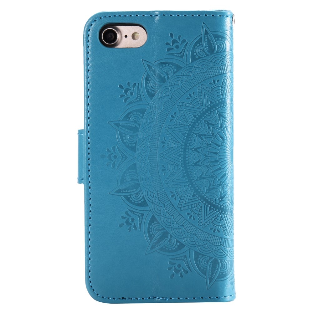 Läderfodral Mandala iPhone 16e Blå