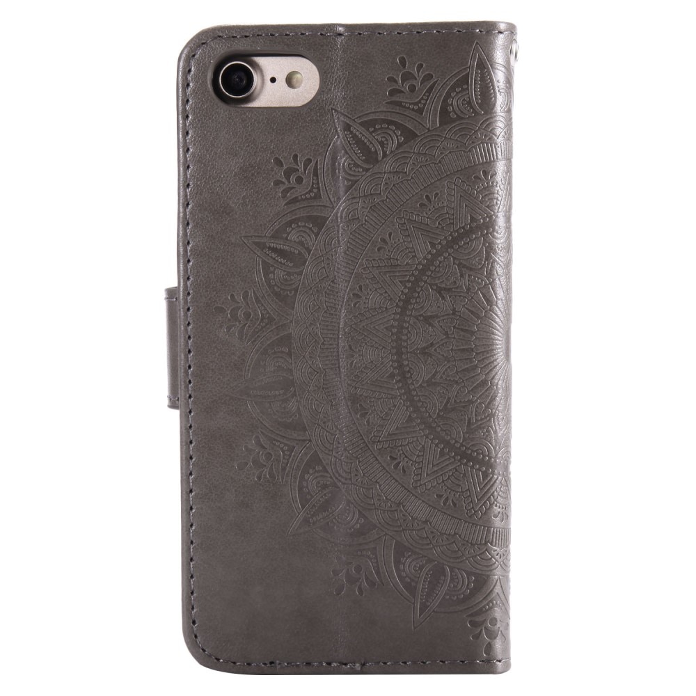 Läderfodral Mandala iPhone 16e Grå