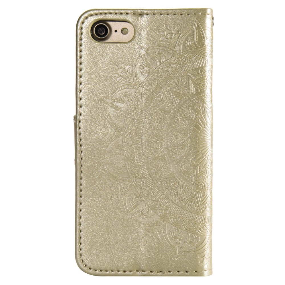 Läderfodral Mandala iPhone 16e Guld