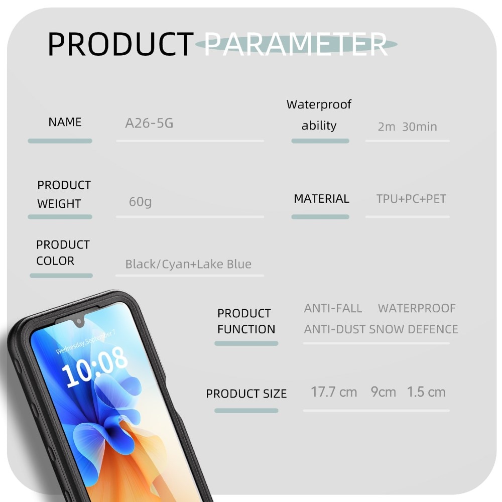 Vattentätt Skal Samsung Galaxy A26 transparent