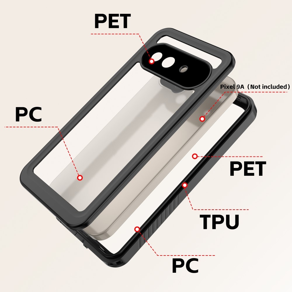 Vattentätt Skal Google Pixel 9a transparent