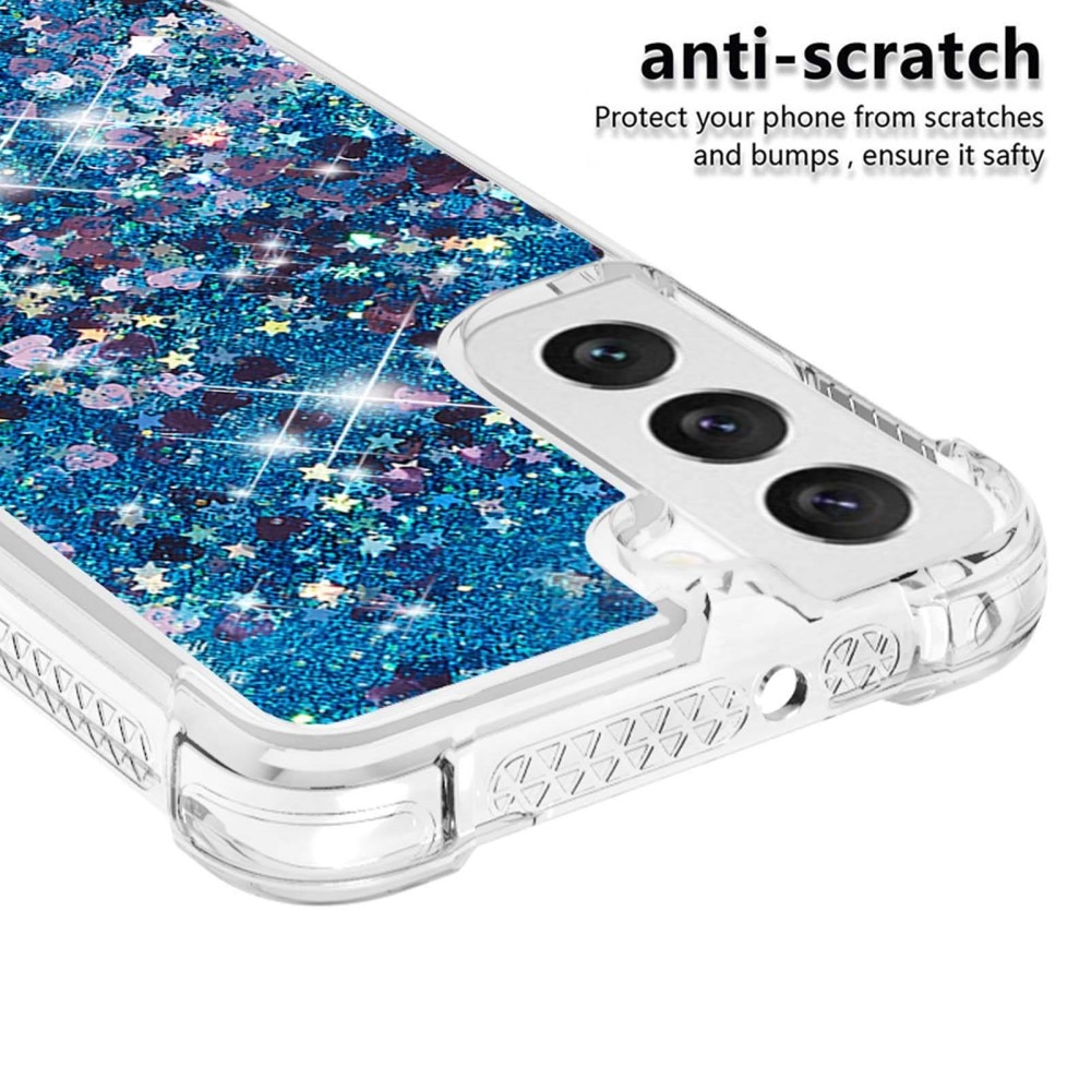 Glitter Powder TPU Skal Samsung Galaxy S23 blå