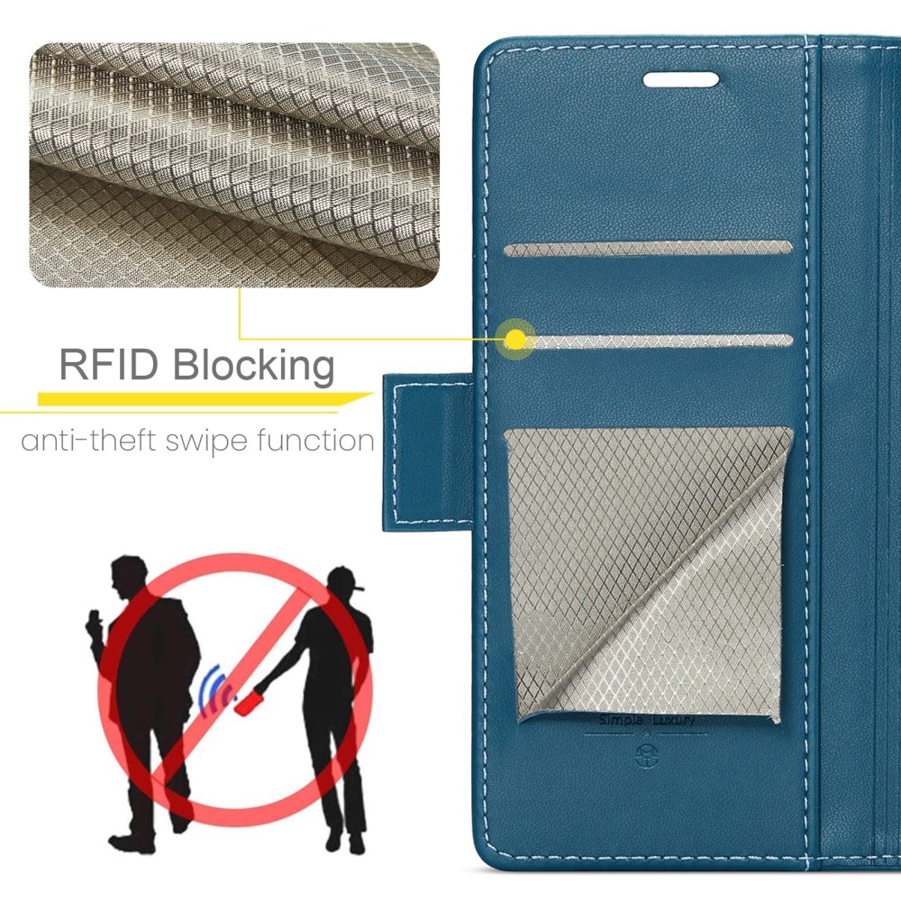 Slim Plånboksfodral RFID-skydd Google Pixel 9 Pro XL blå