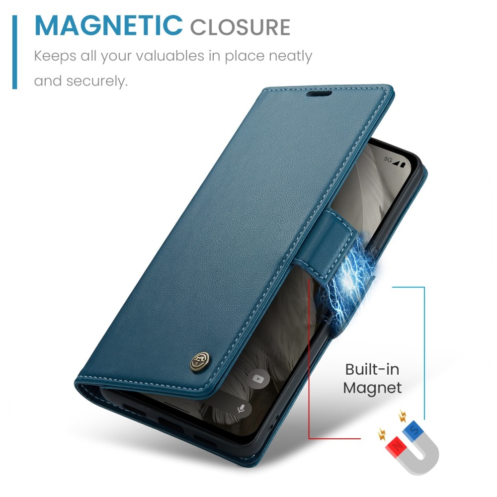 Slim Plånboksfodral RFID-skydd Google Pixel 9 Pro XL blå