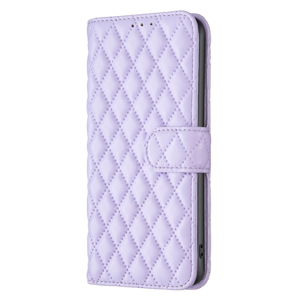 PlånboksfodraliPhone 15 Quilted lila