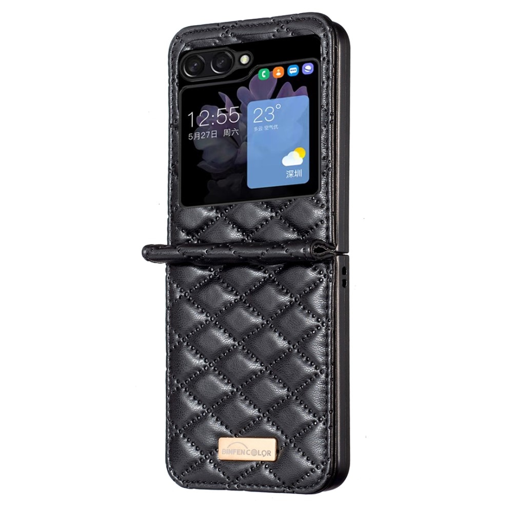 Fodral Samsung Galaxy Z Flip 5 Quilted svart