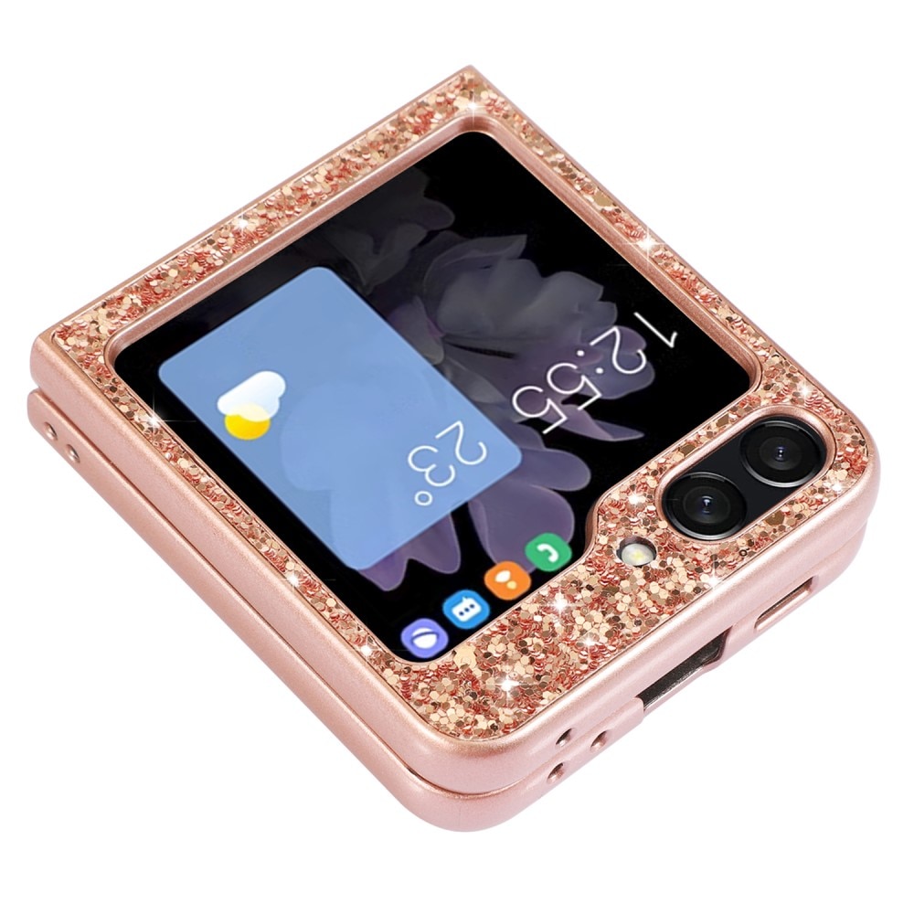 Glitterskal Samsung Galaxy Z Flip 5 roséguld