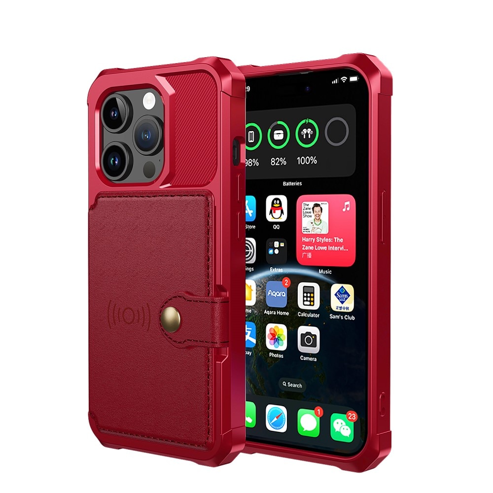 Tough Multi-slot Case iPhone 15 Pro röd