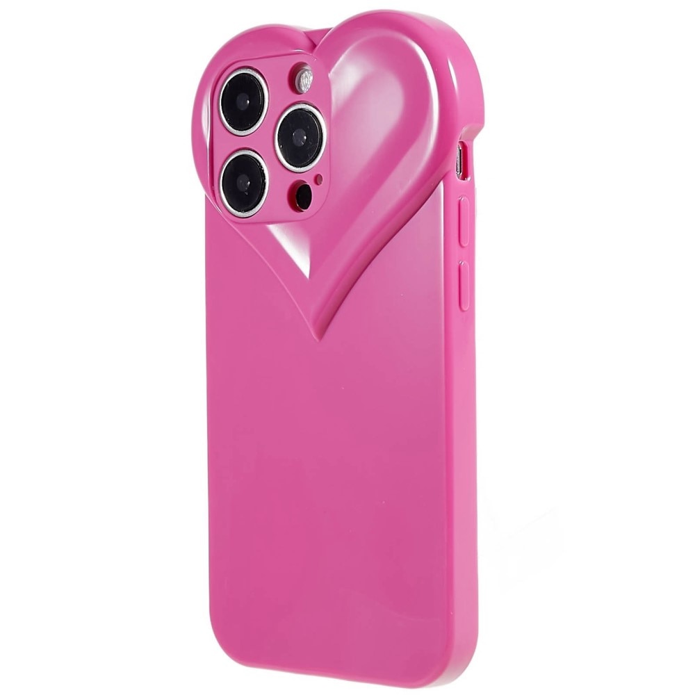 TPU Skal Hjärta iPhone 15 Pro Max rosa