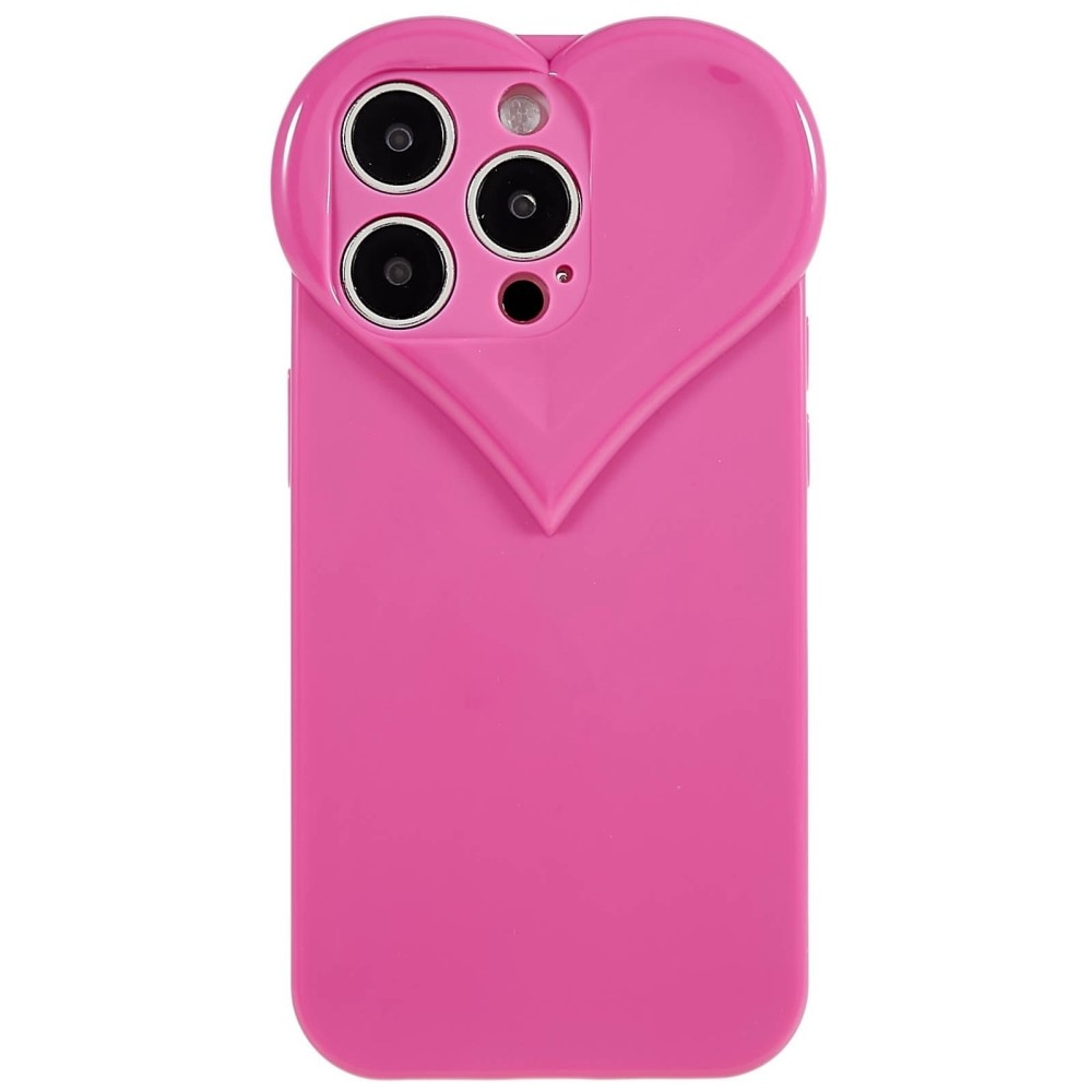 TPU Skal Hjärta iPhone 15 Pro Max rosa