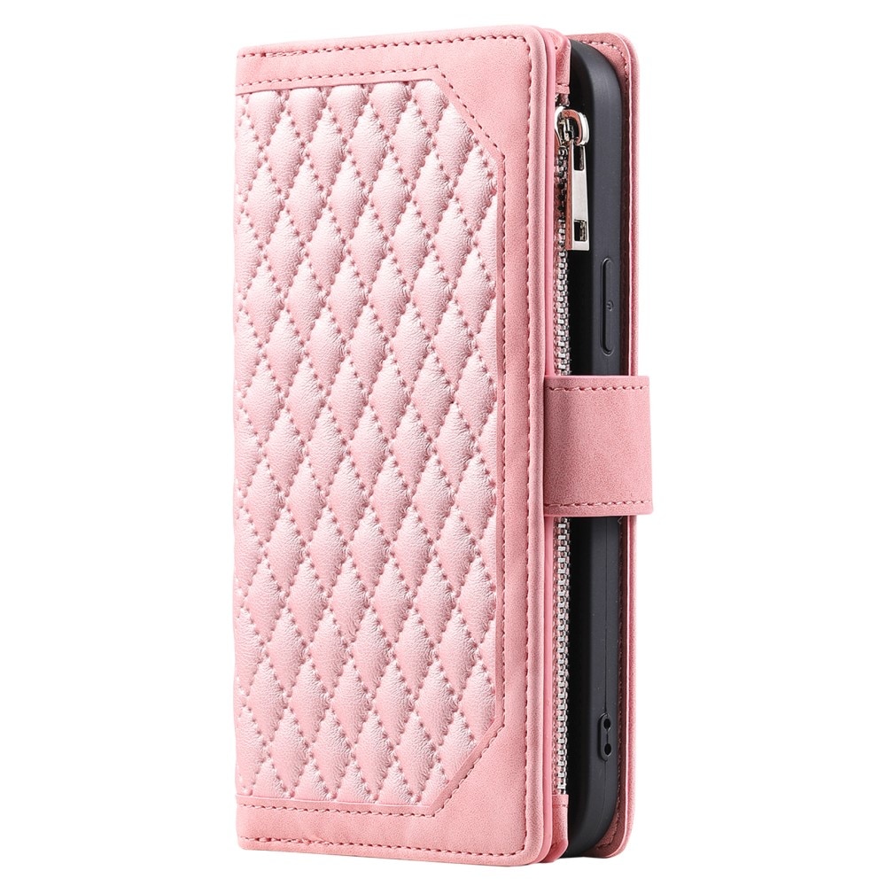 Plånboksväska Samsung Galaxy S24 Quilted Rosa