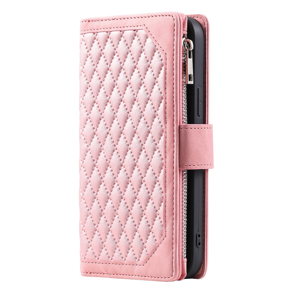 Plånboksväska Samsung Galaxy A55 Quilted Rosa