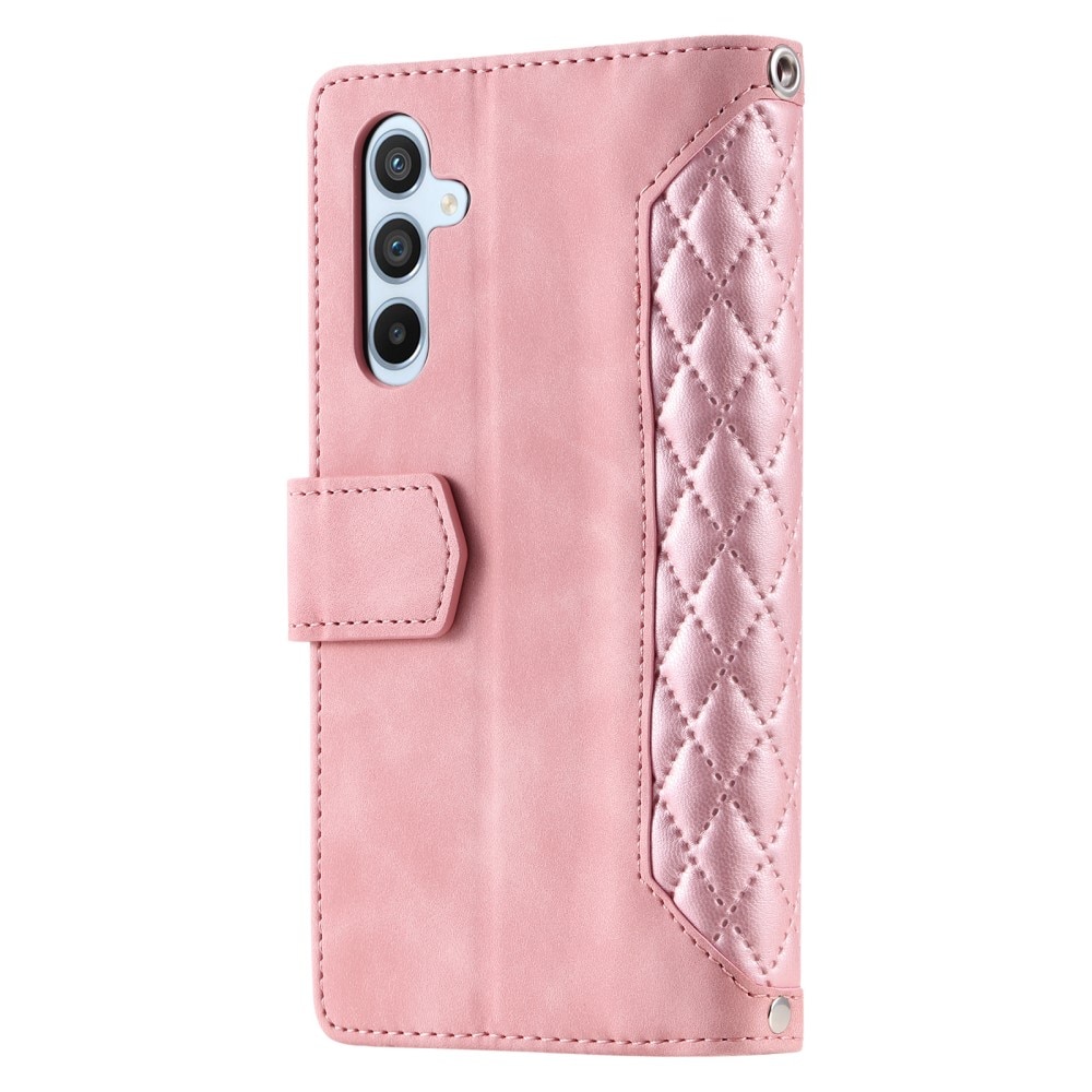 Plånboksväska Samsung Galaxy A55 Quilted Rosa