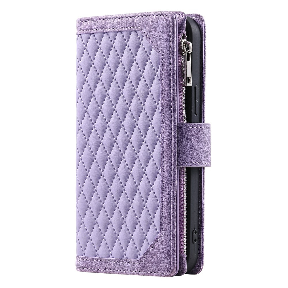 Plånboksväska Samsung Galaxy A55 Quilted Lila