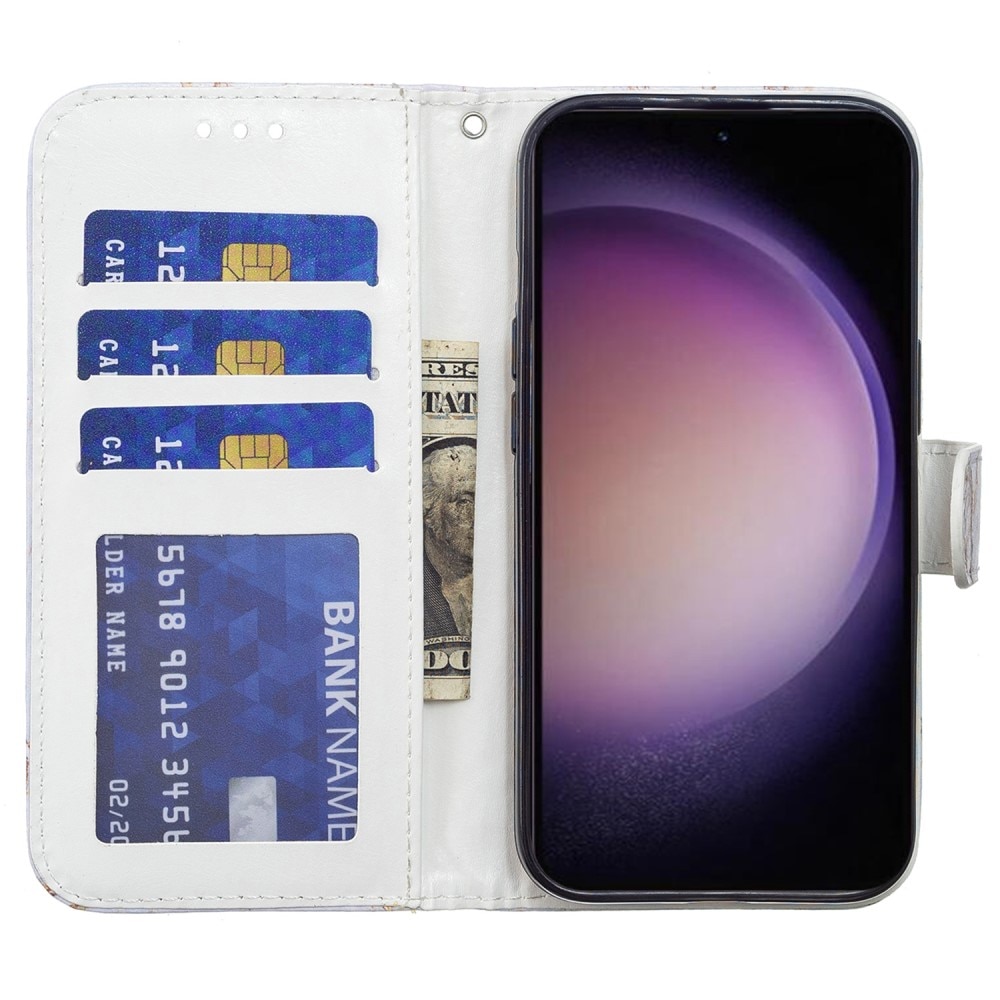 Mobilfodral Samsung Galaxy A55 blå fjärilar