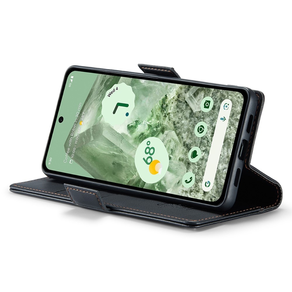 Slim Plånboksfodral RFID-skydd Google Pixel 8a Svart