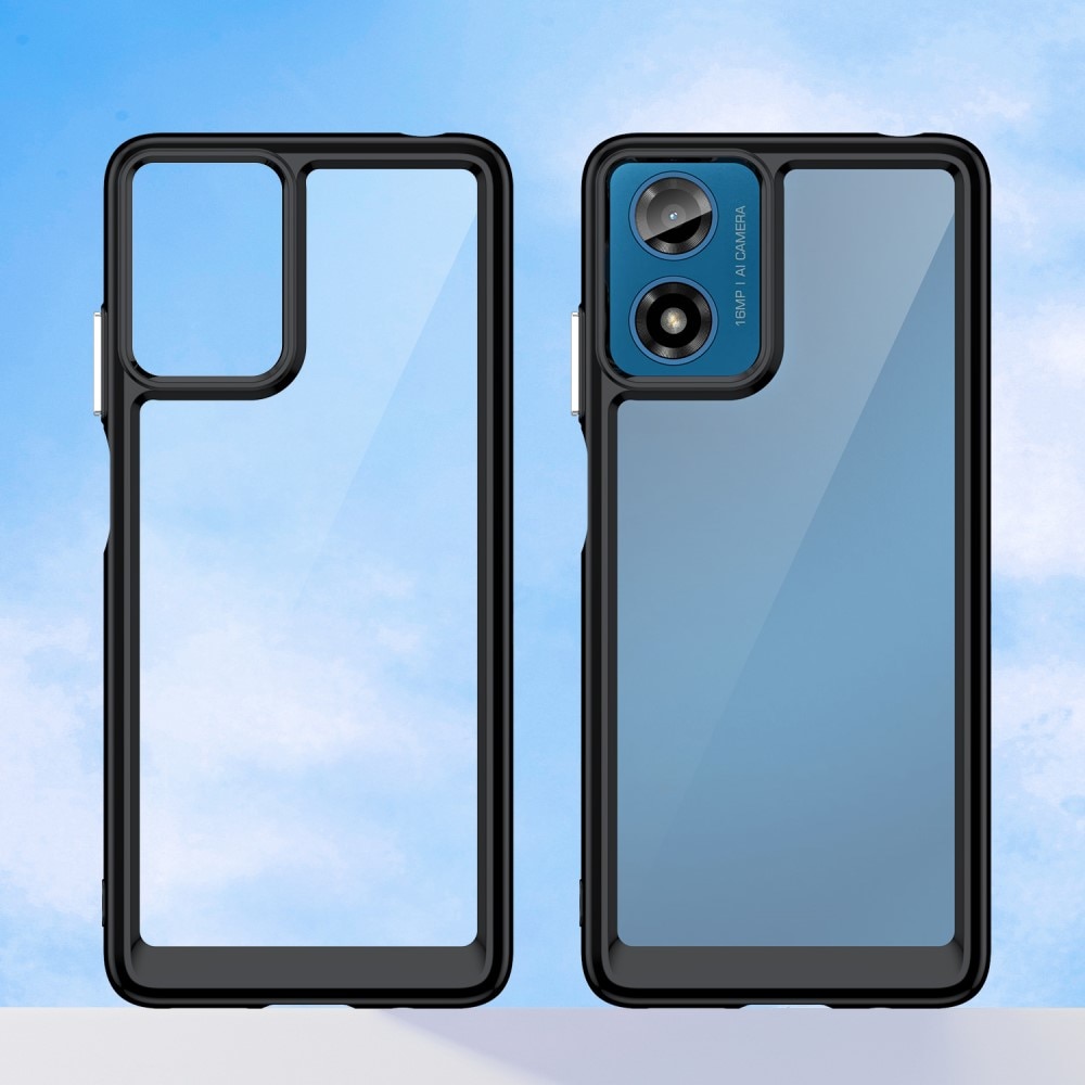 Crystal Hybrid Case Motorola Moto E14 svart