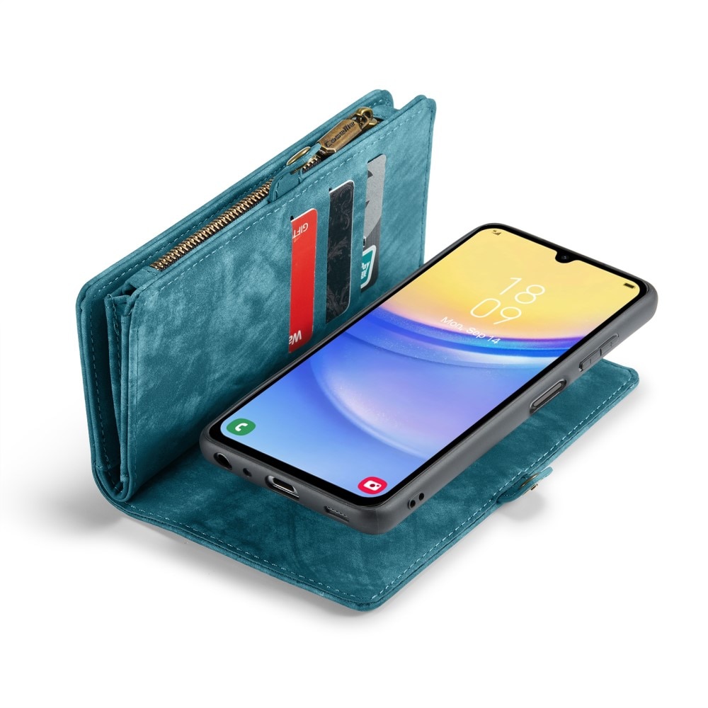 Multi-slot Plånboksfodral Samsung Galaxy A16 blå