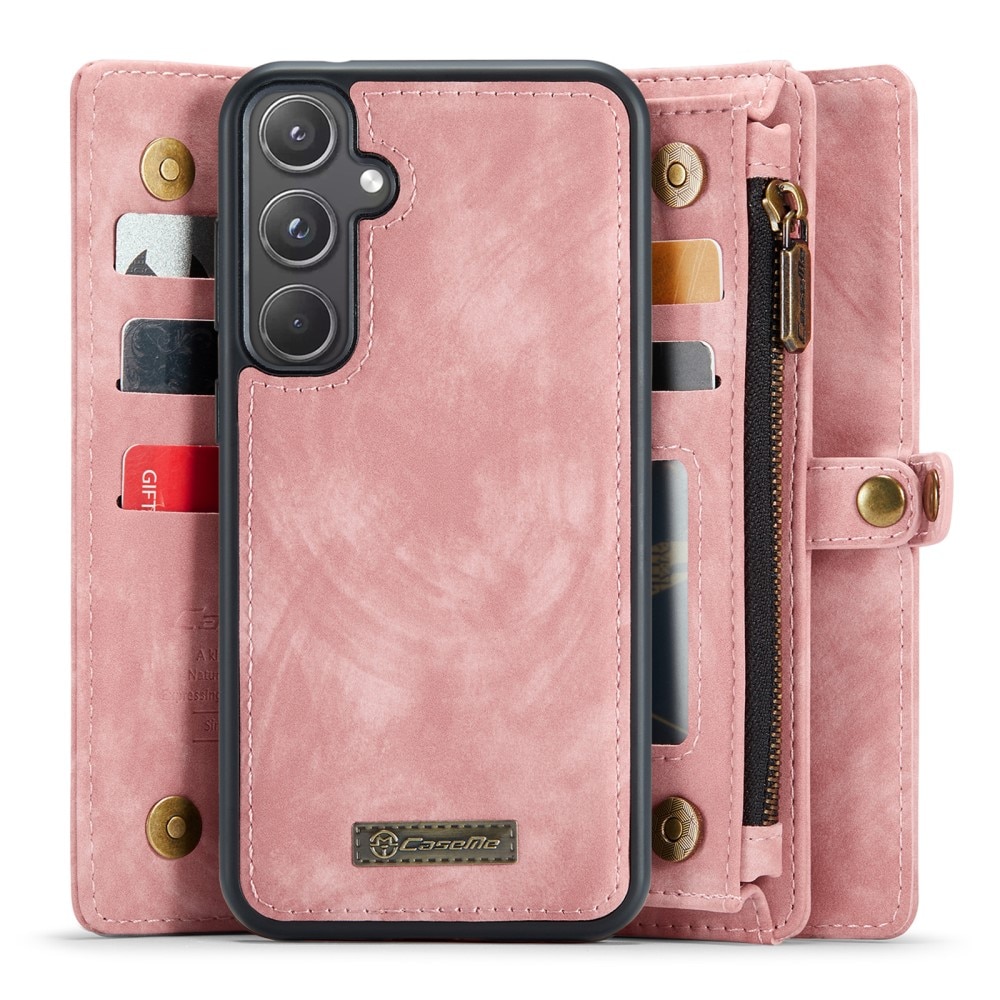 Multi-slot Plånboksfodral Samsung Galaxy A55 rosa