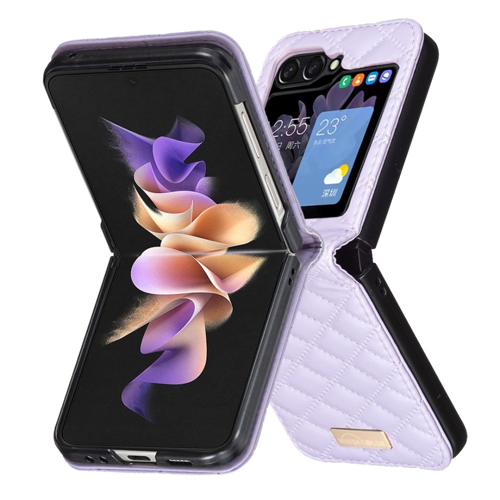 Fodral Samsung Galaxy Z Flip 6 Quilted lila