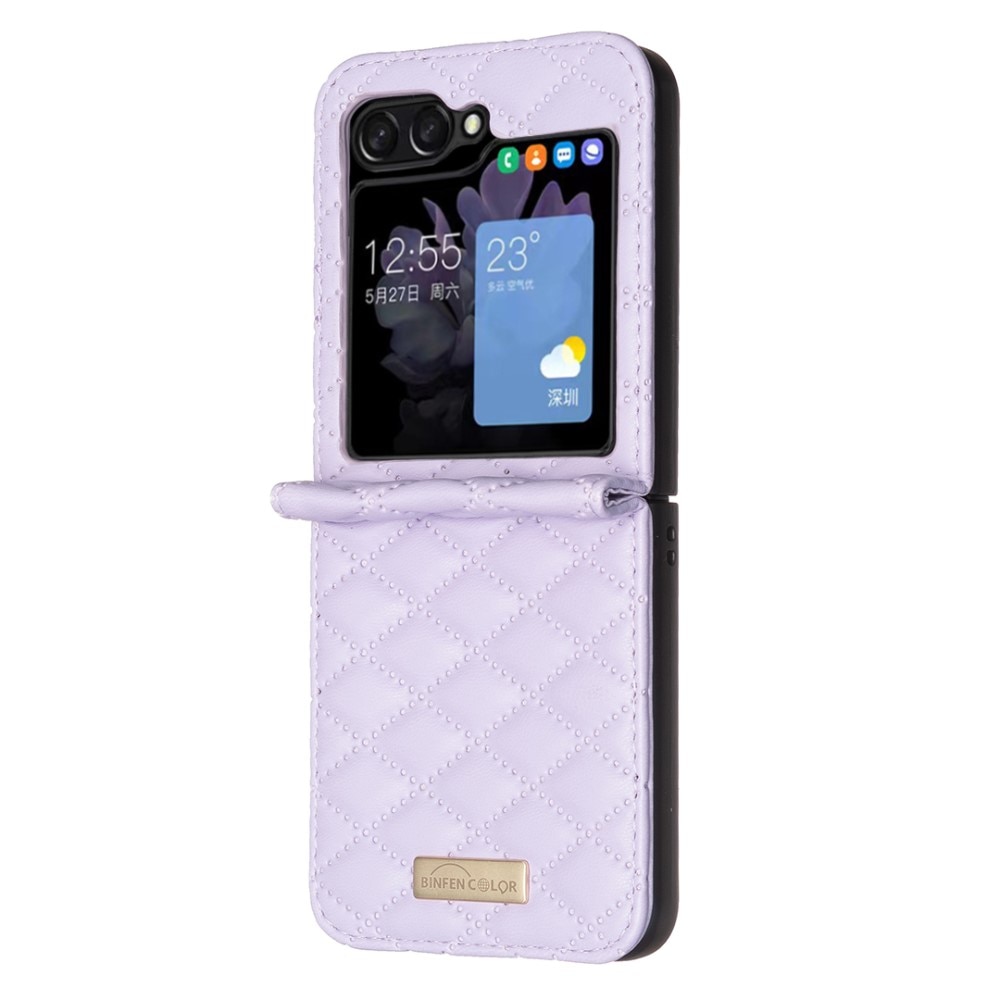 Fodral Samsung Galaxy Z Flip 6 Quilted lila