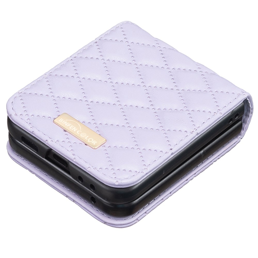 Fodral Samsung Galaxy Z Flip 6 Quilted lila