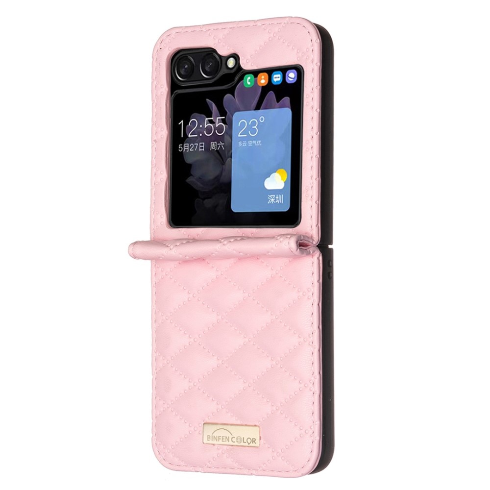 Fodral Samsung Galaxy Z Flip 6 Quilted rosa