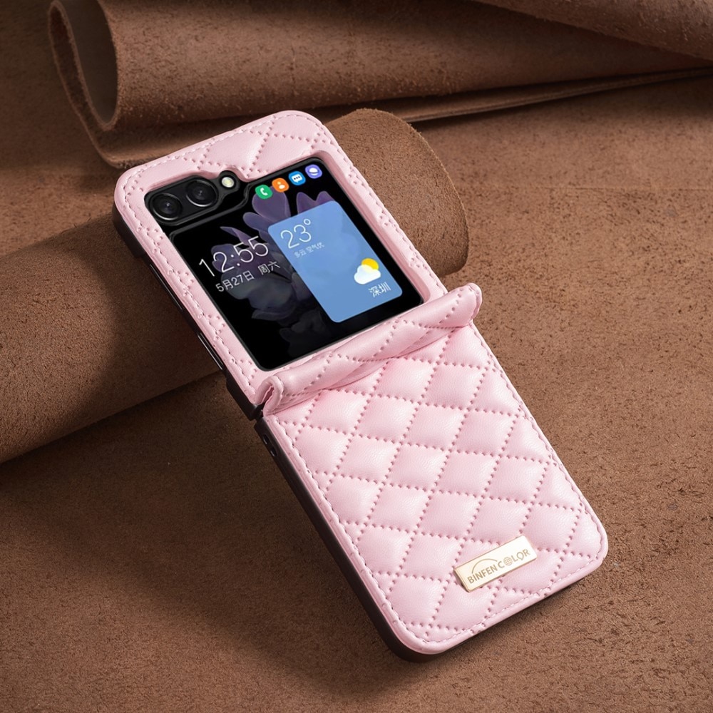 Fodral Samsung Galaxy Z Flip 6 Quilted rosa