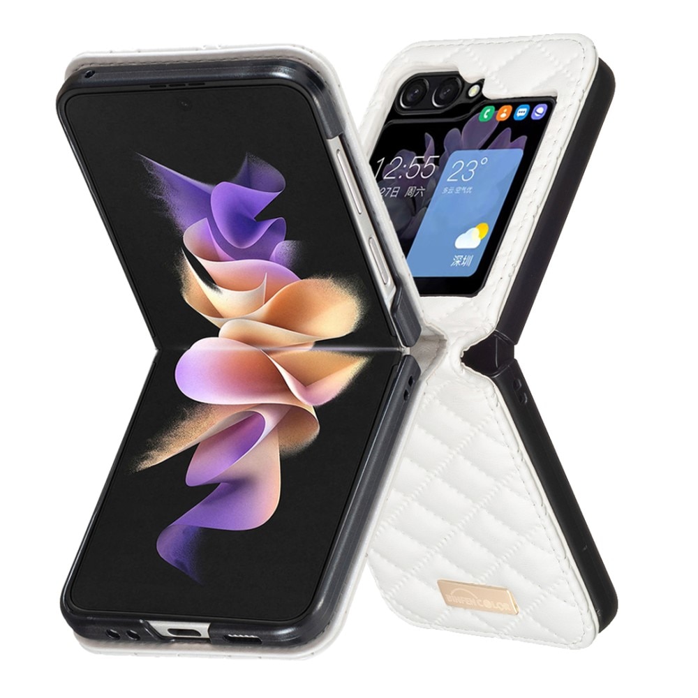 Fodral Samsung Galaxy Z Flip 6 Quilted vit