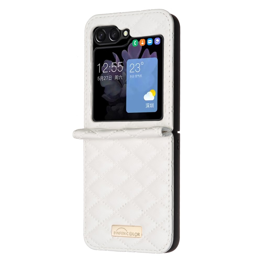 Fodral Samsung Galaxy Z Flip 6 Quilted vit