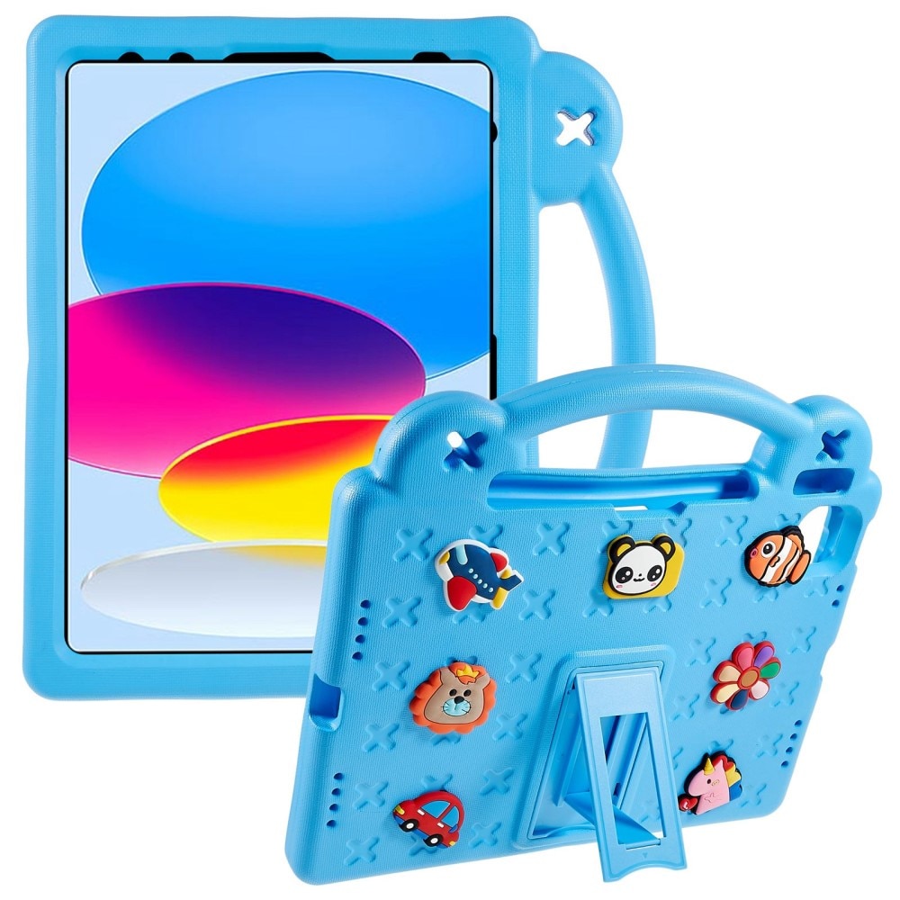 Barnskal med handtag och ställ iPad 10.9 10th Gen (2022) blå