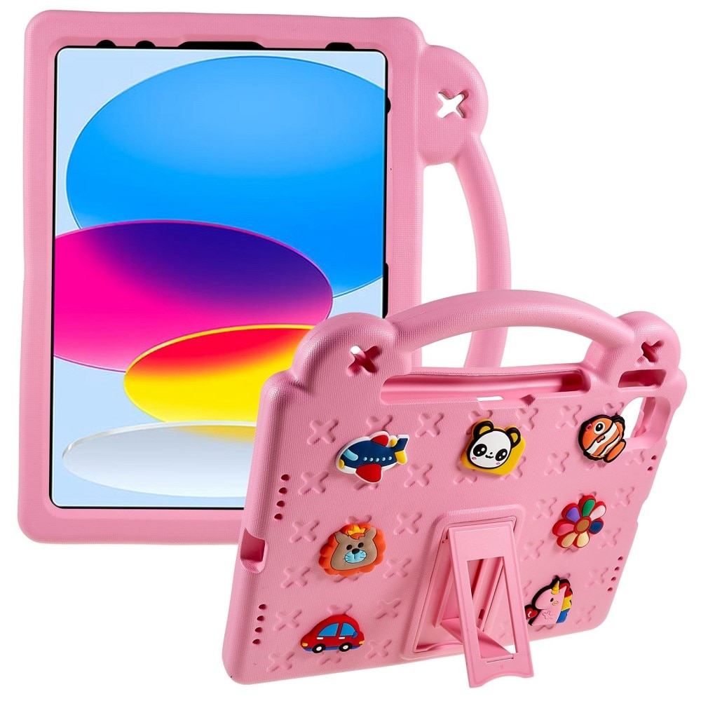 Barnskal med figurer och ställ iPad 10.9 2022 (10th gen) rosa
