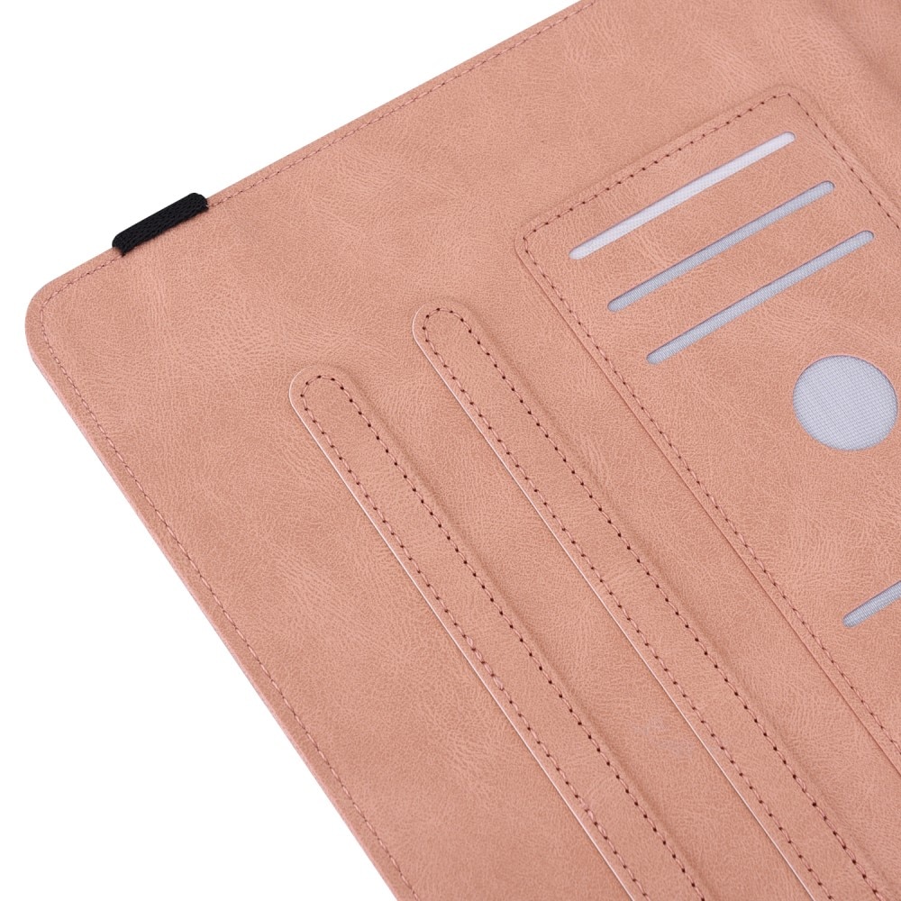 Läderfodral Fjärilar Lenovo Tab M10 5G rosa