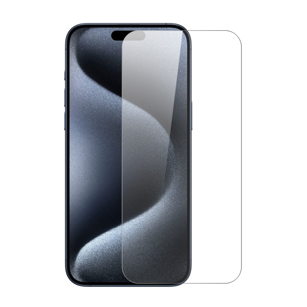 Skärmskydd Härdat Glas med Installationsram iPhone 15 Pro (2-pack)