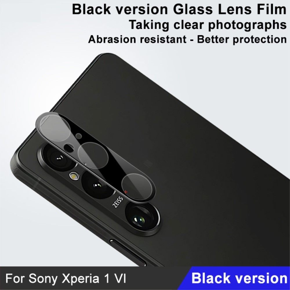 Härdat Glas 0.2mm Linsskydd Sony Xperia 1 VI svart