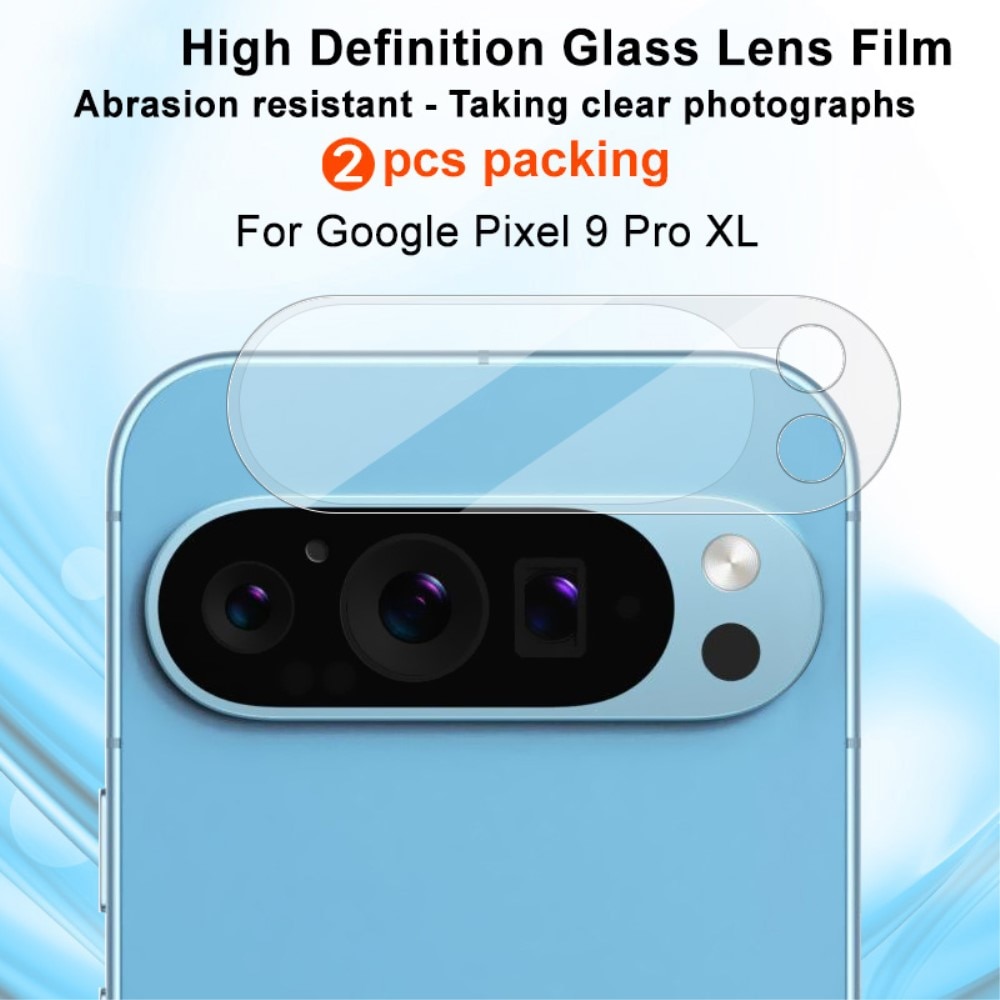 2-pack Härdat Glas Linsskydd Google Pixel 9 Pro XL transparent