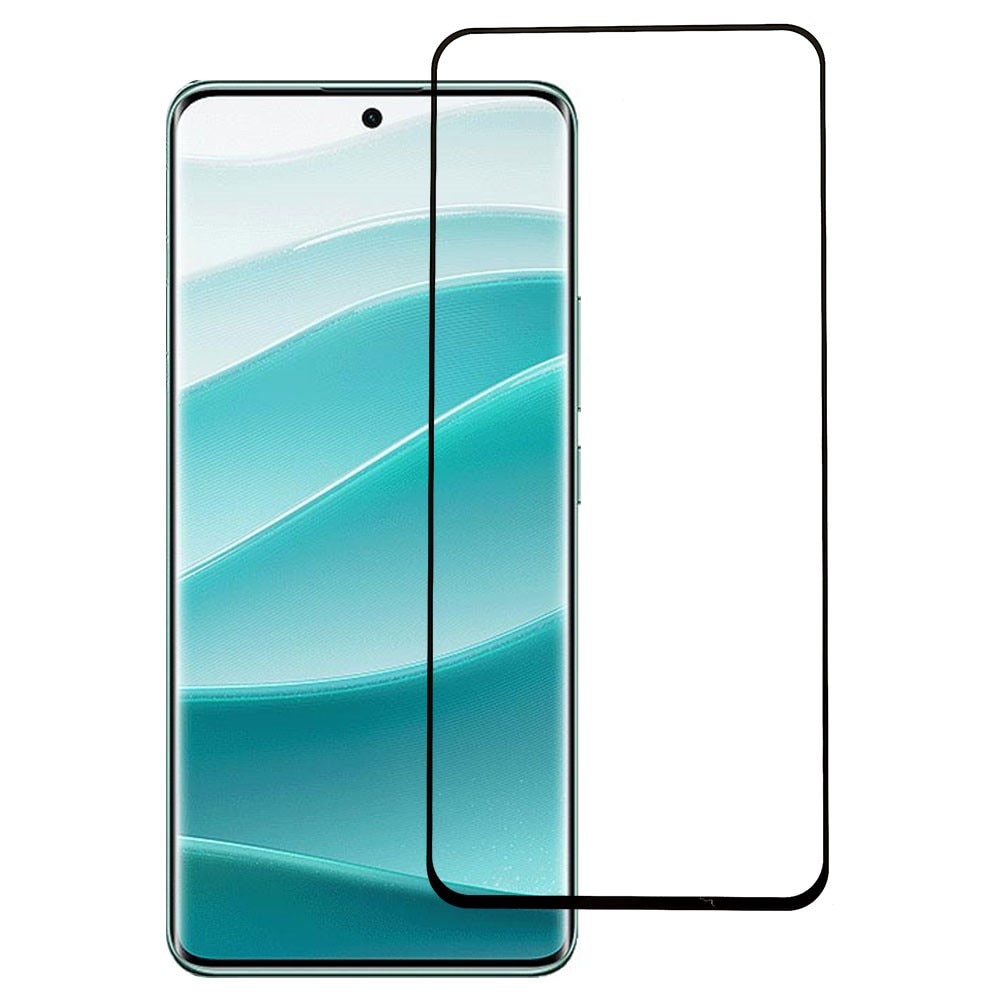 Heltäckande Härdat Glas Skärmskydd Xiaomi Redmi Note 14 Pro svart