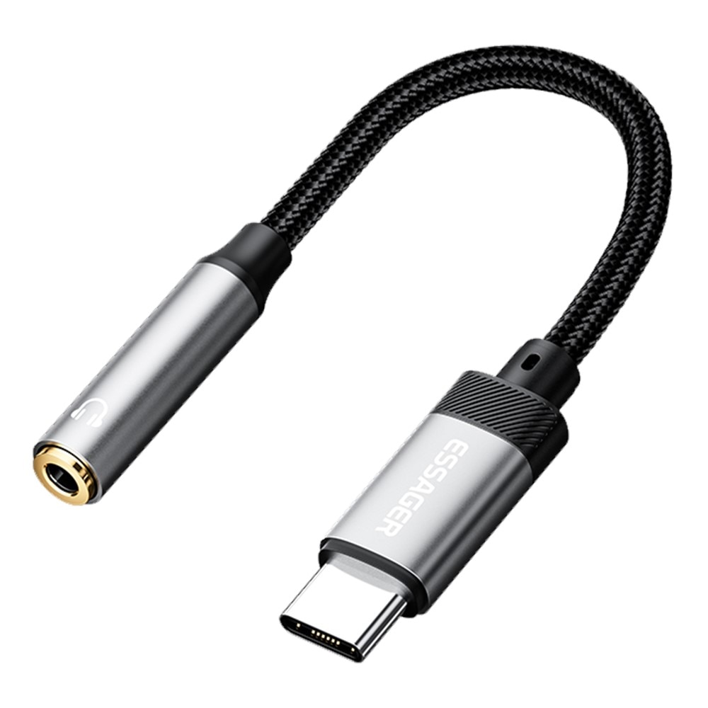 Hörlursadapter USB-C till 3.5mm DAC svart