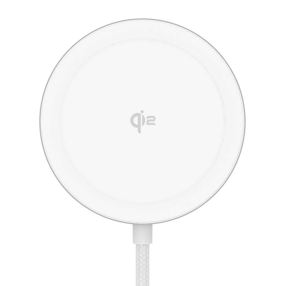 Qi2 15W MagSafe Trådlös Laddningsplatta vit