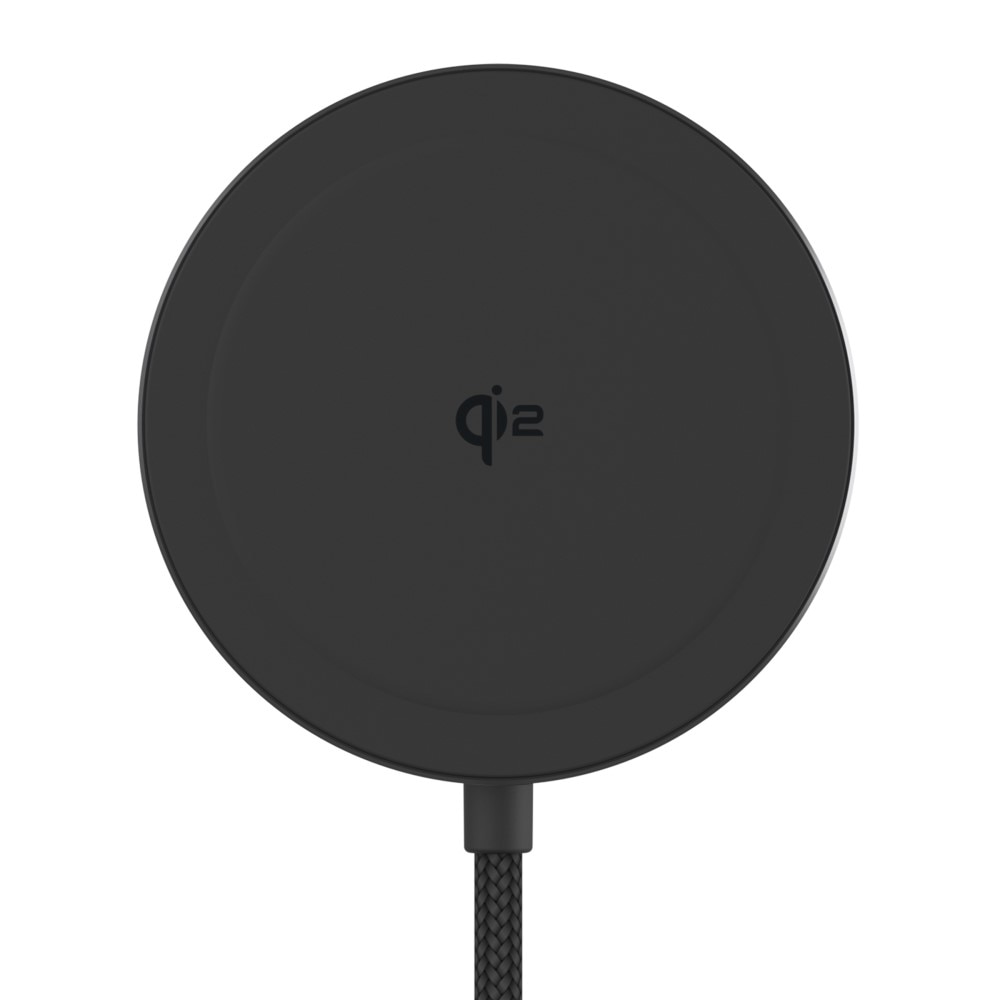 Qi2 15W Magnetisk Trådlös Laddningsplatta svart