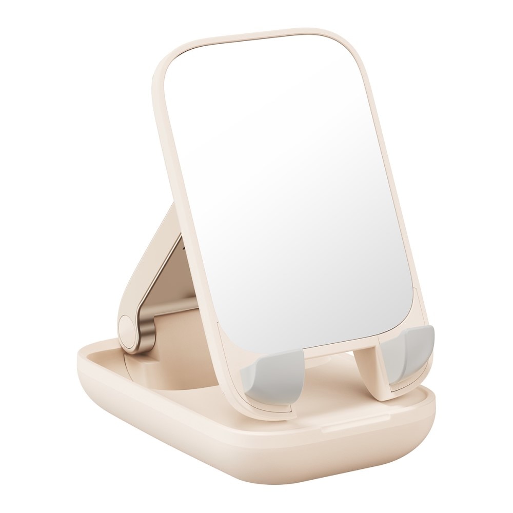 Vikbart Bordsställ med Spegel för Mobil beige