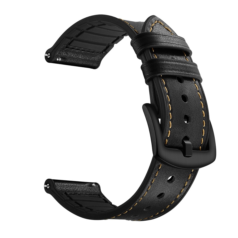 Premium Läderarmband Amazfit Bip 3/3 Pro svart