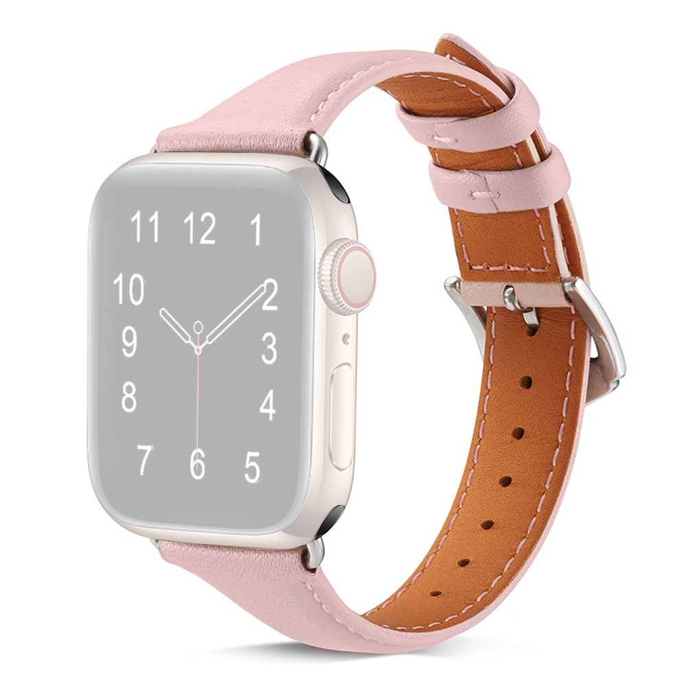 Slim Läderarmband Apple Watch 40mm rosa