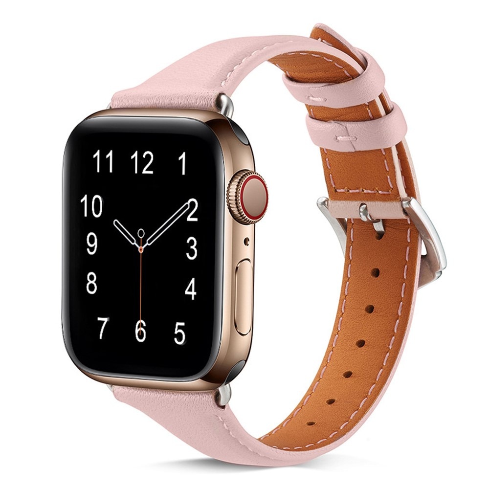 Slim Läderarmband Apple Watch 38mm rosa