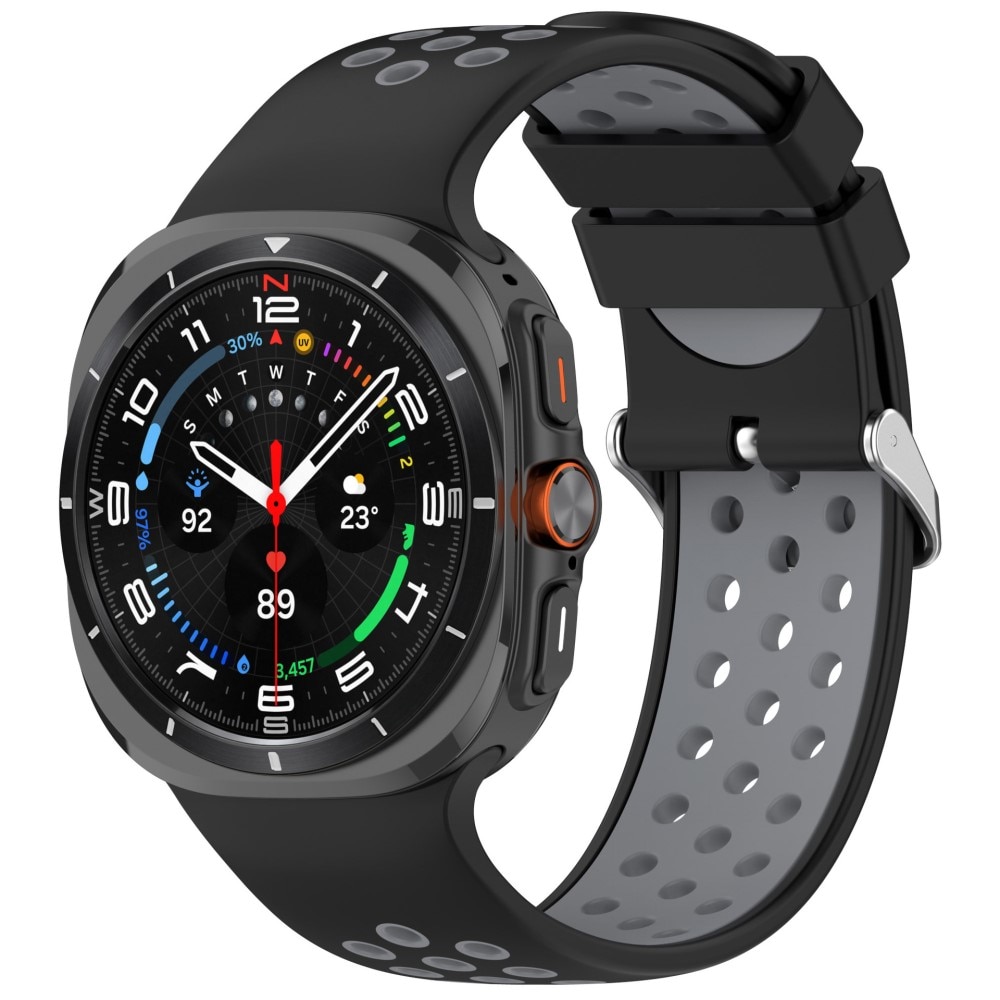 Silikonarmband Sport Samsung Galaxy Watch Ultra 47mm svart