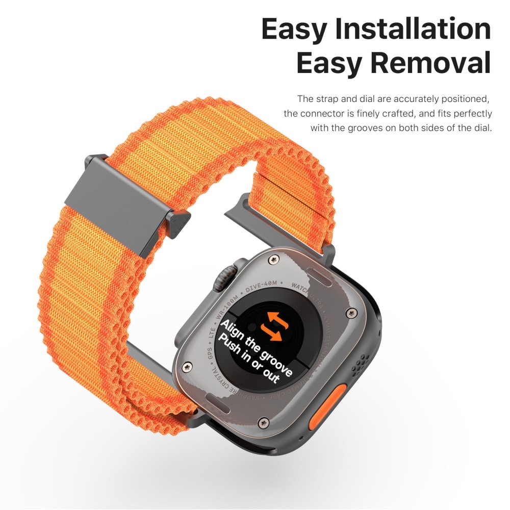 Active Nylon Armband Apple Watch Ultra 49mm 2nd Gen orange