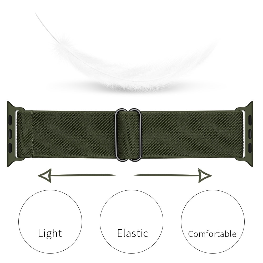 Elastiskt Nylonarmband Apple Watch 41mm Series 7 grön